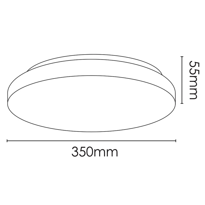 Dover White 30w CCT 350mm LED Oyster Light
