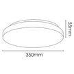 Dover White 30w CCT 350mm LED Oyster Light