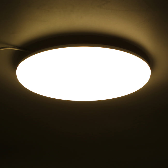 Saul-290 White 24W CCT IP44 LED Oyster Light