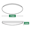 Saul-290 White 24W CCT IP44 LED Oyster Light