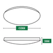 Saul-450 White 45W CCT IP44 LED Oyster Light