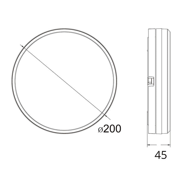 Hector-200 White 25W CCT IP65 LED Oyster Light