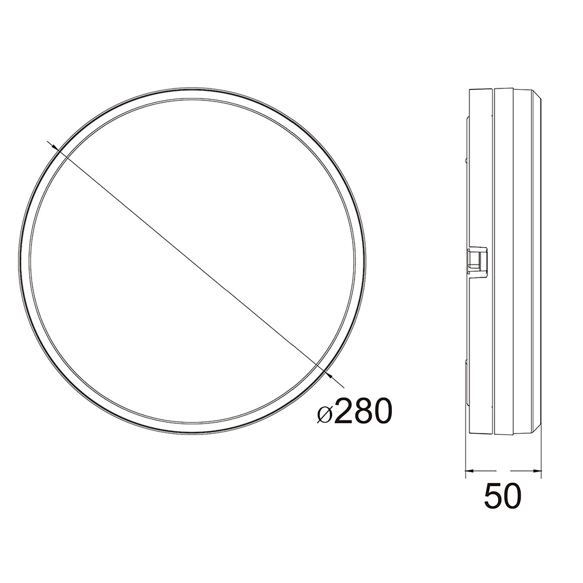 Hector-280 White 40W CCT IP65 LED Oyster Light