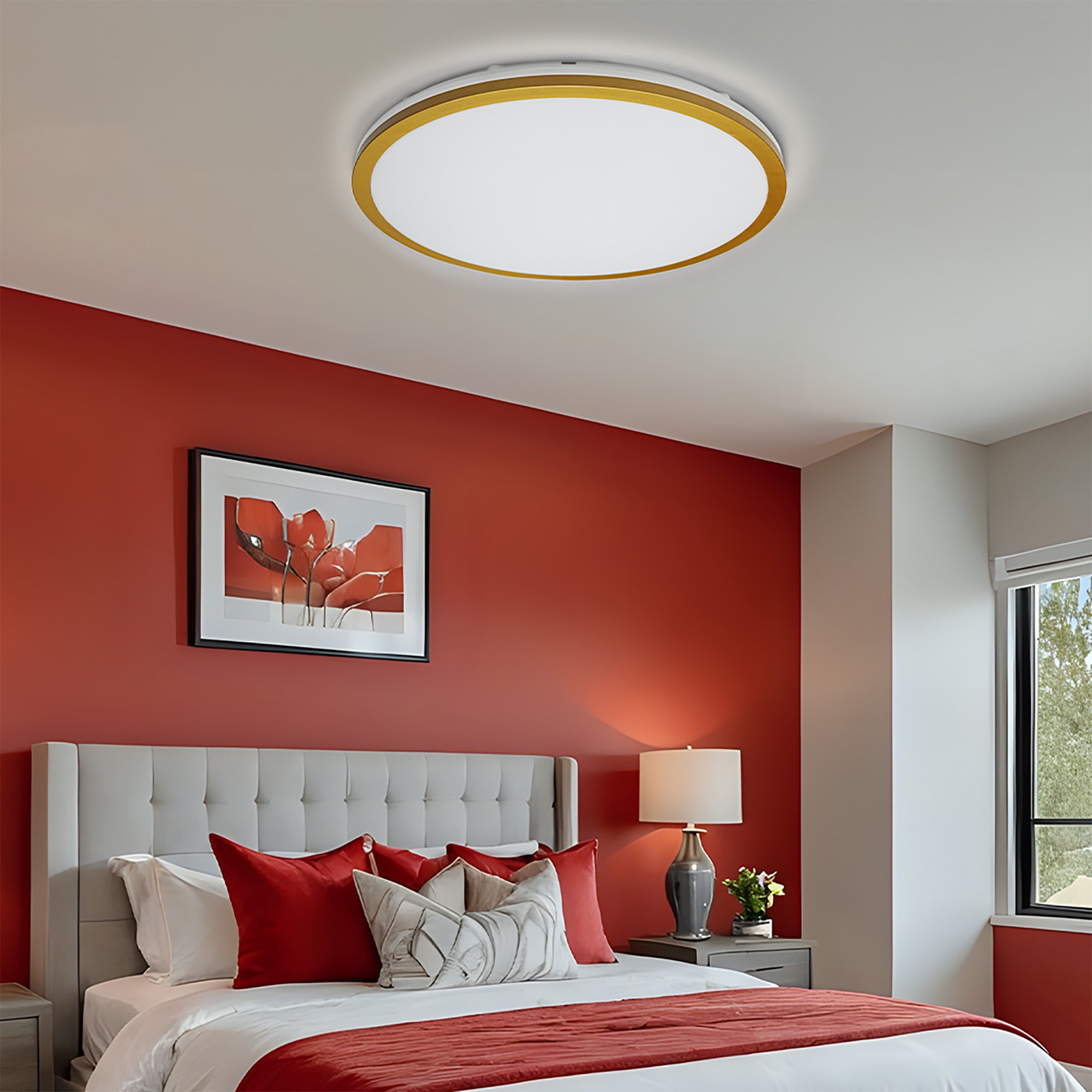 Hector-280 Gold 40W CCT IP65 LED Oyster Light
