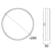Hector-280 Gold 40W CCT IP65 LED Oyster Light