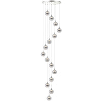 Thumbnail for POD 15 Light Warm White LED Pendant Light in Chrome with Glass