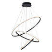 Crown Black 100W 3000K 3 Ring LED Pendant