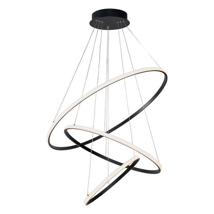 Crown Black 100W 5000K 3 Ring LED Pendant