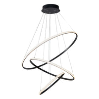 Thumbnail for Crown Black 100W 5000K 3 Ring LED Pendant