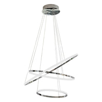 Thumbnail for Crown Chrome 100W 5000K 3 Ring LED Pendant
