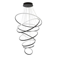 Thumbnail for Crown Black 280W 3000K 8 Ring LED Pendant