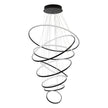 Crown Black 280W 5000K 8 Ring LED Pendant