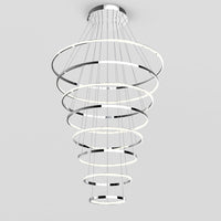 Thumbnail for Crown Chrome 280W 5000K 8 Ring LED Pendant