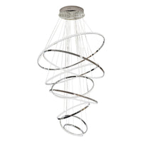Thumbnail for Crown Chrome 280W 5000K 8 Ring LED Pendant