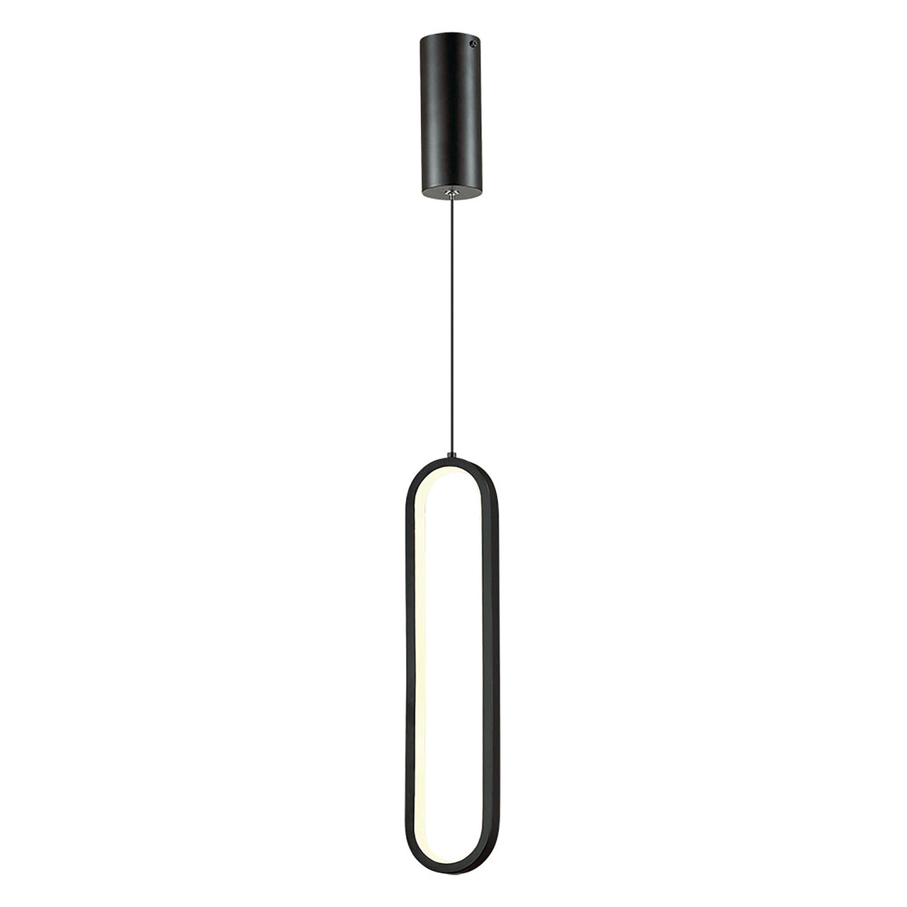 Oval Black 20W 3000K LED Pendant