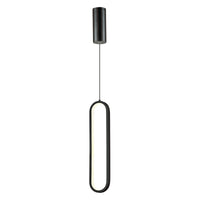 Thumbnail for Oval Black 20W 3000K LED Pendant