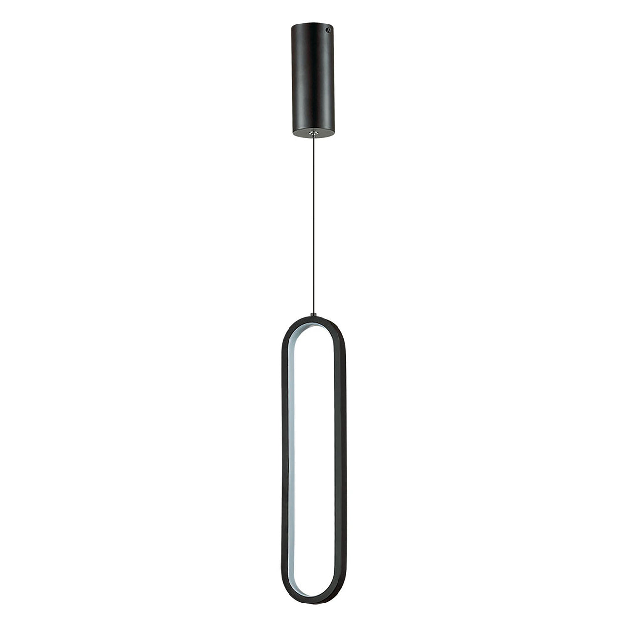 Oval Black 20W 3000K LED Pendant