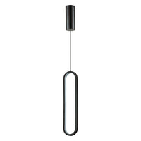 Thumbnail for Oval Black 20W 3000K LED Pendant