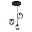 Galaxy Black with Smoked Glass 3 Light Pendant