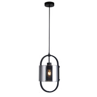 Thumbnail for Dynamic Black with Smoke Glass 1 Light Pendant