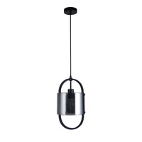 Thumbnail for Dynamic Black with Smoke Glass 1 Light Pendant