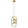 Dynamic Gold with Cognac Glass 1 Light Pendant