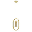 Dynamic Gold with Cognac Glass 1 Light Pendant