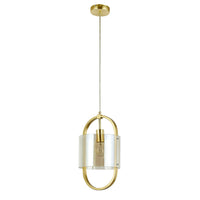 Thumbnail for Dynamic Gold with Cognac Glass 1 Light Pendant