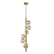 Midday Gold with Amber Glass 6 Light Drop Pendant