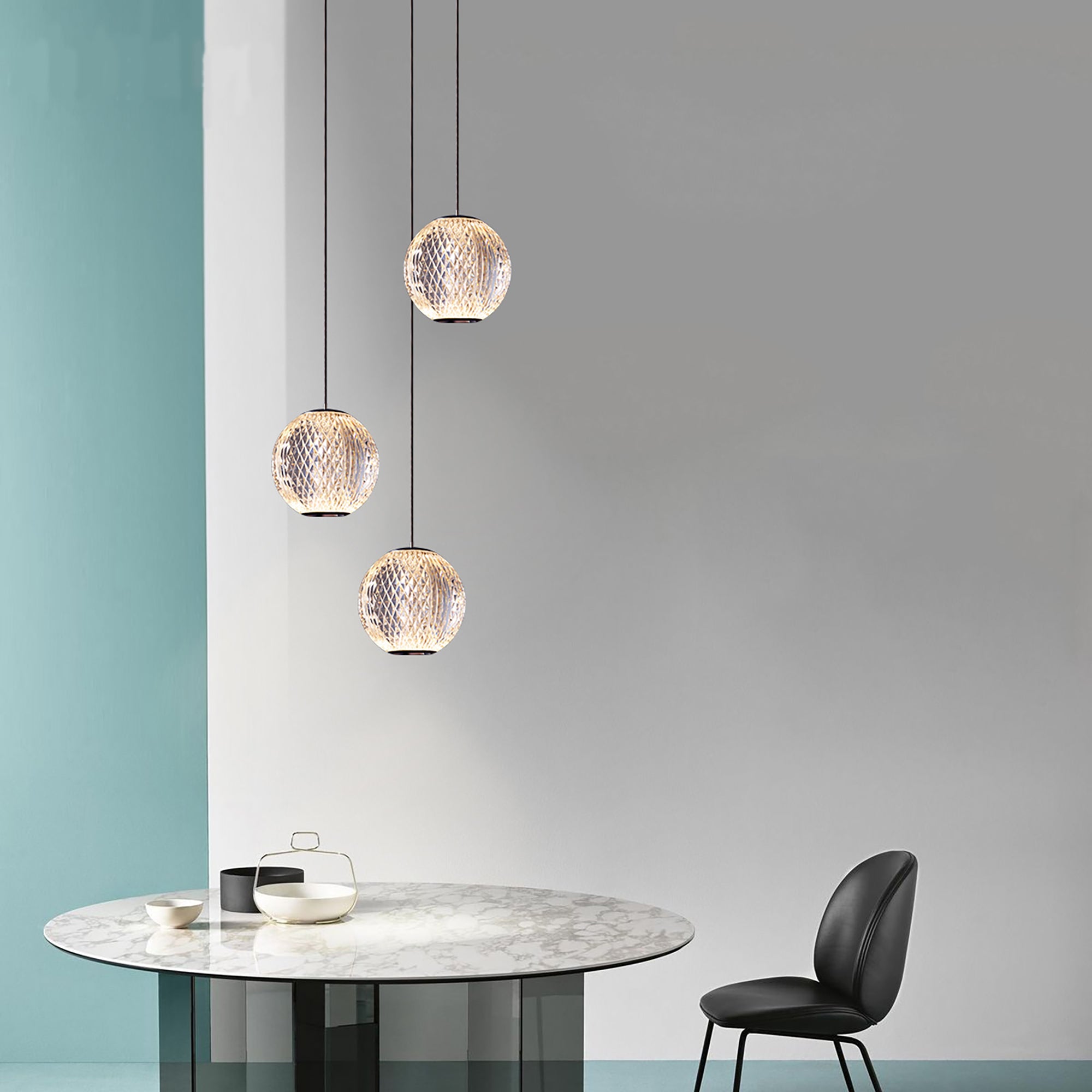Langdon Black 3000K 3 Light LED Pendant