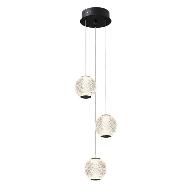 Langdon Black 5000K 3 Light LED Pendant
