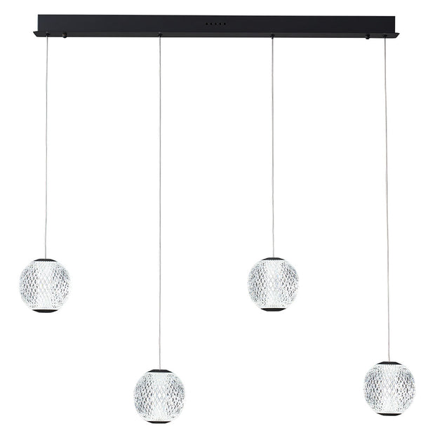 Langdon Black 3000K 4 Light LED Bar Pendant