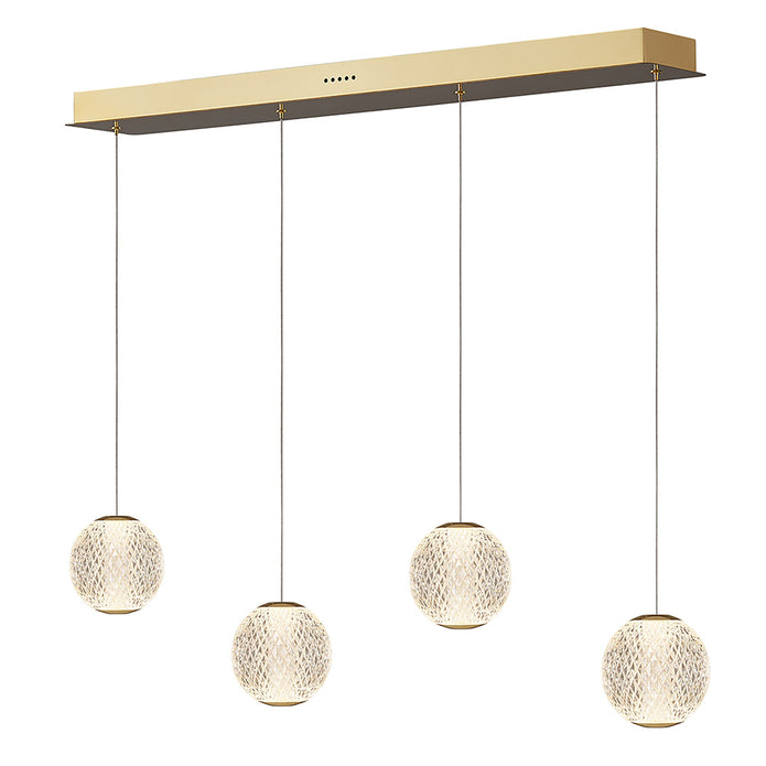 Langdon Gold 3000K 4 Light LED Bar Pendant