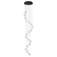 Thumbnail for Langdon Black 3000K 15 Light LED Pendant