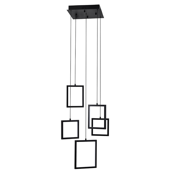 Dahli Black 58W 3000K 5 Light LED Pendant