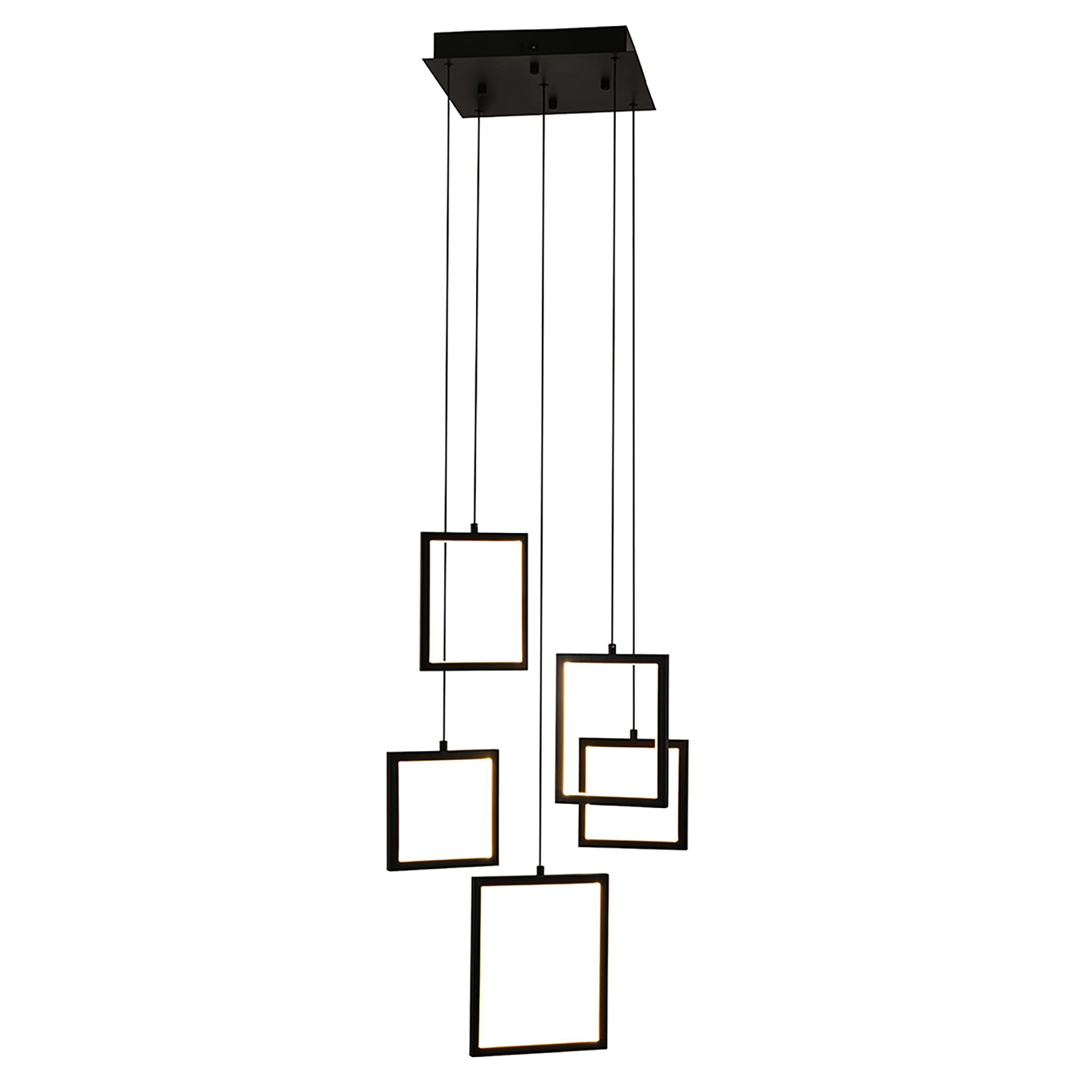 Dahli Black 58W 3000K 5 Light LED Pendant