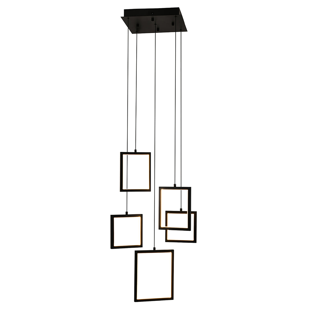 Dahli Black 58W 3000K 5 Light LED Pendant