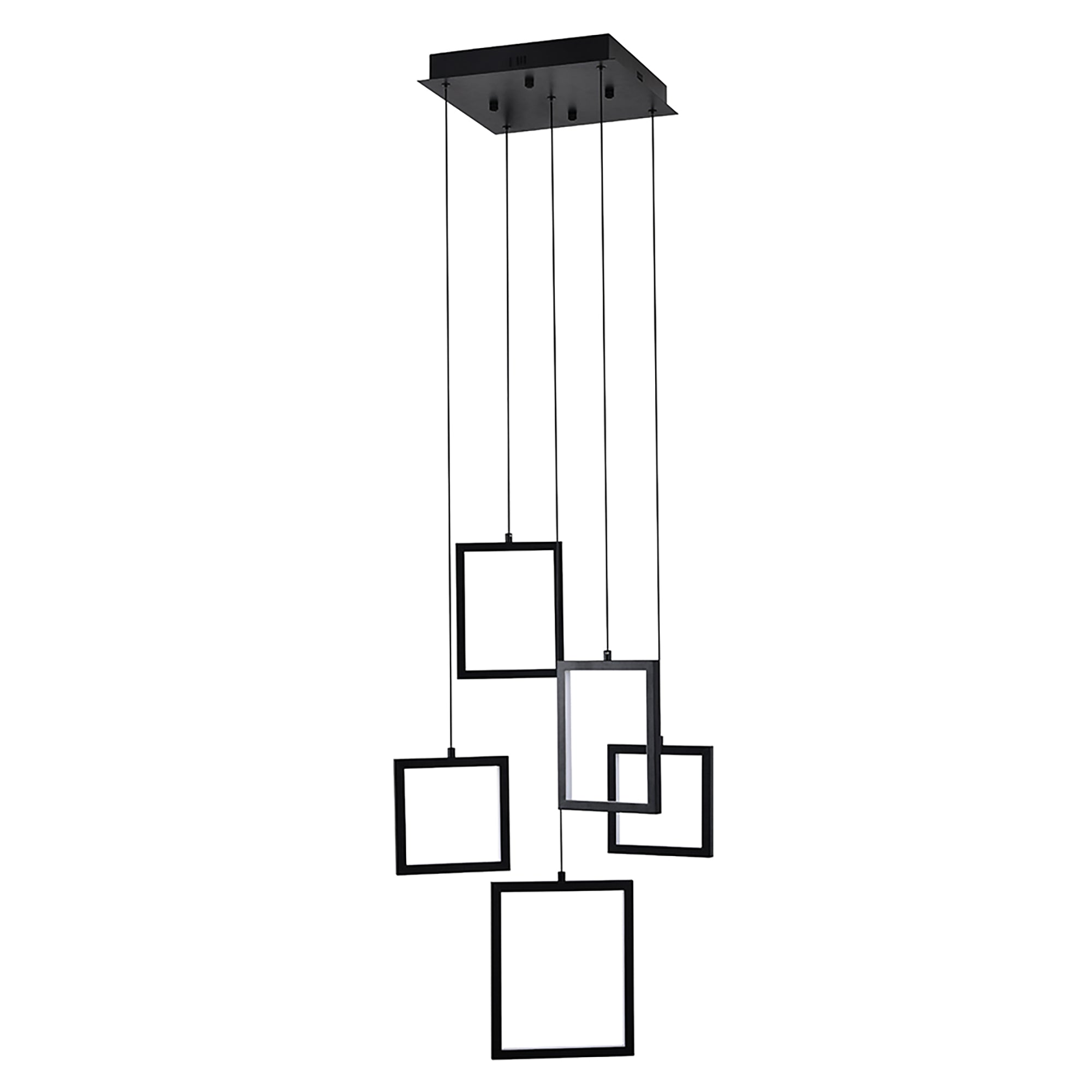 Dahli Black 58W 3000K 5 Light LED Pendant