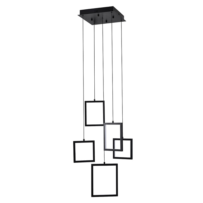 Dahli Black 58W 3000K 5 Light LED Pendant