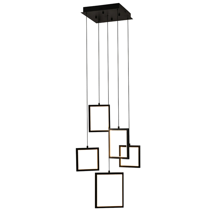 Dahli Black 58W 3000K 5 Light LED Pendant