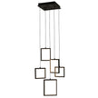 Dahli Black 58W 3000K 5 Light LED Pendant