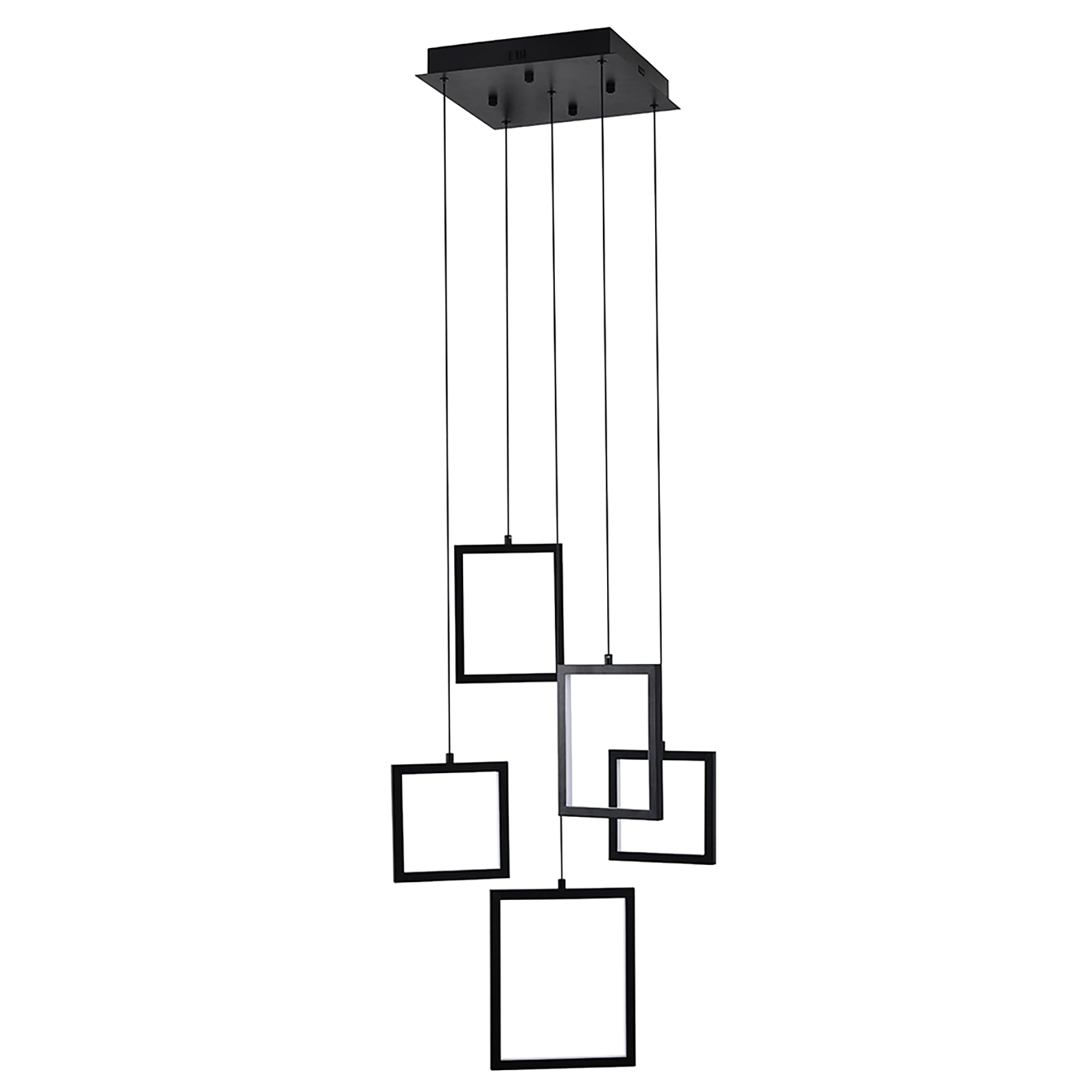 Dahli Black 58W 5000K 5 Light LED Pendant