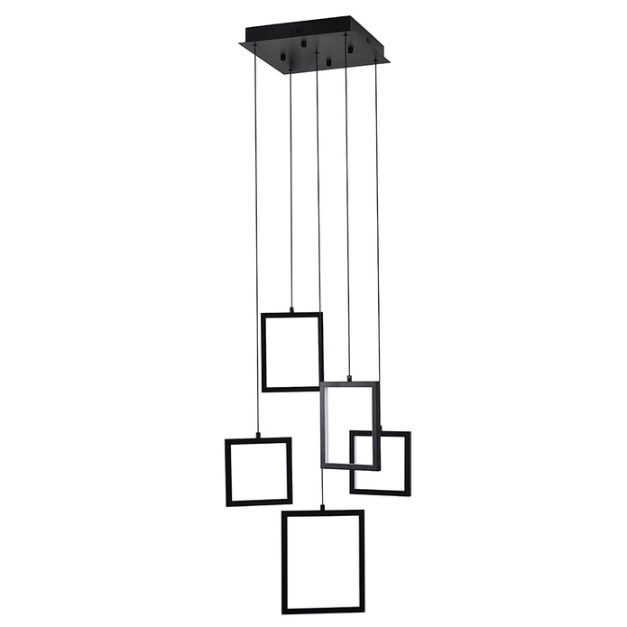 Dahli Black 58W 5000K 5 Light LED Pendant