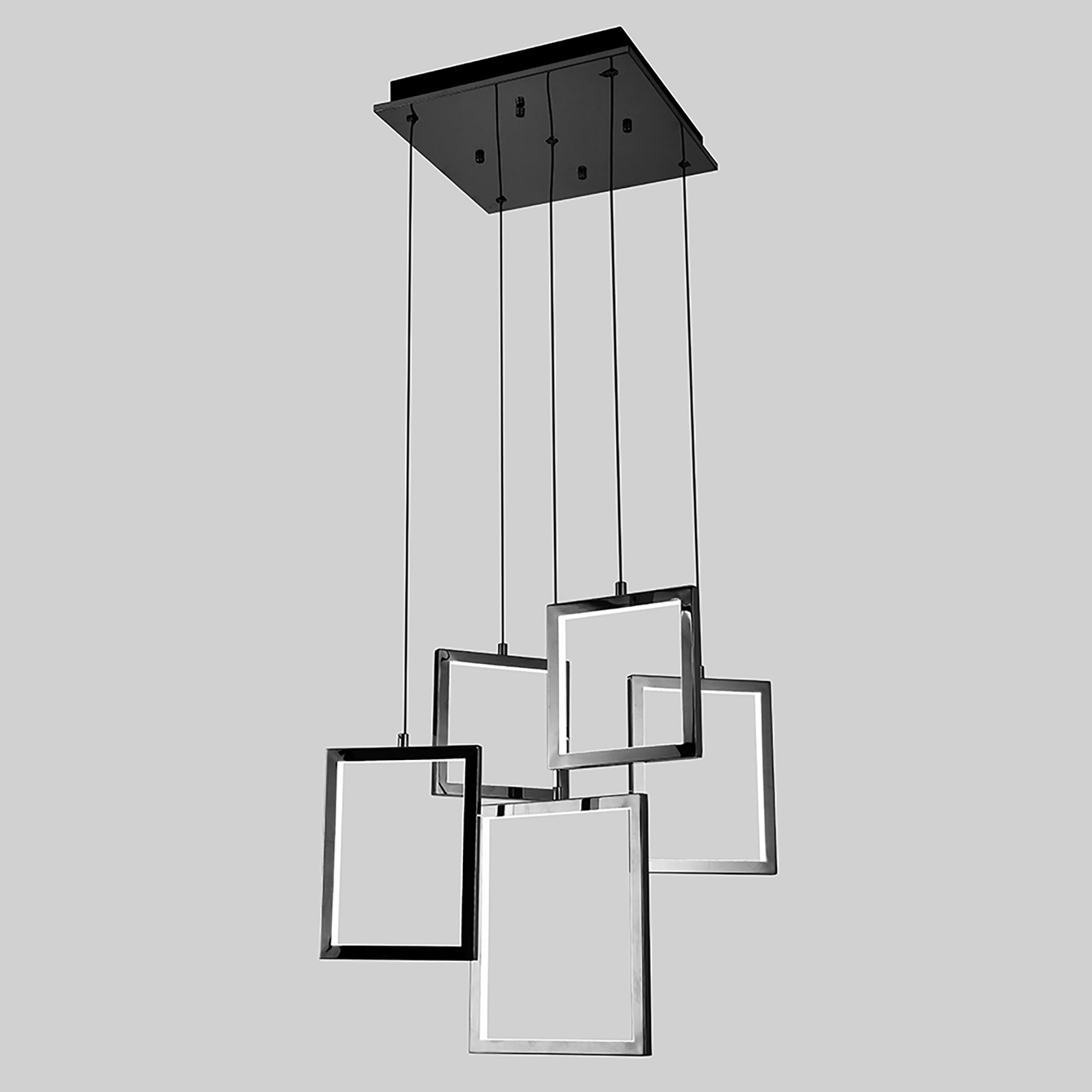 Dahli Black 58W 5000K 5 Light LED Pendant