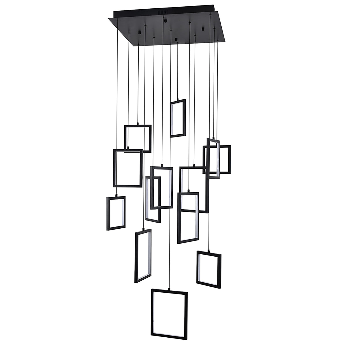 Dahli Black 160W 3000K 13 Light Pendant