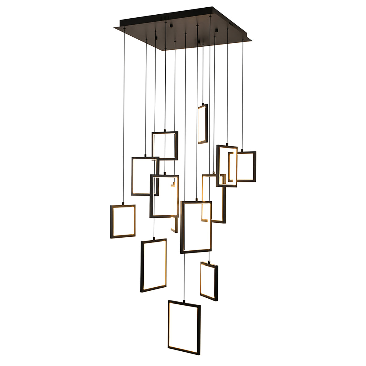 Dahli Black 160W 3000K 13 Light Pendant