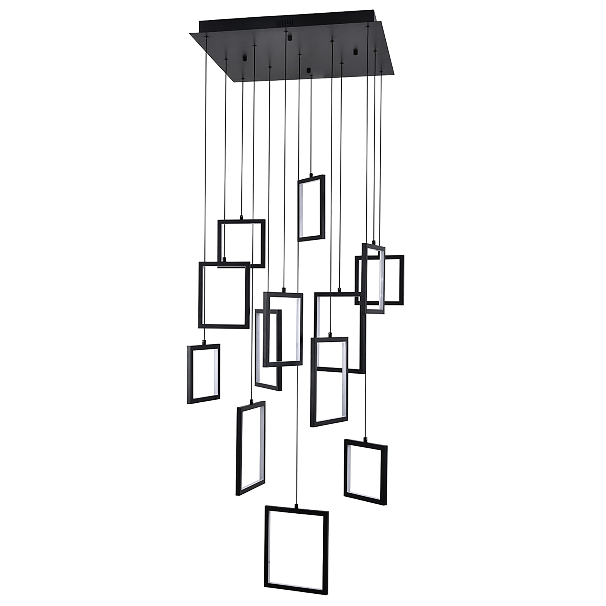 Dahli Black 160W 5000K 13 Light Pendant