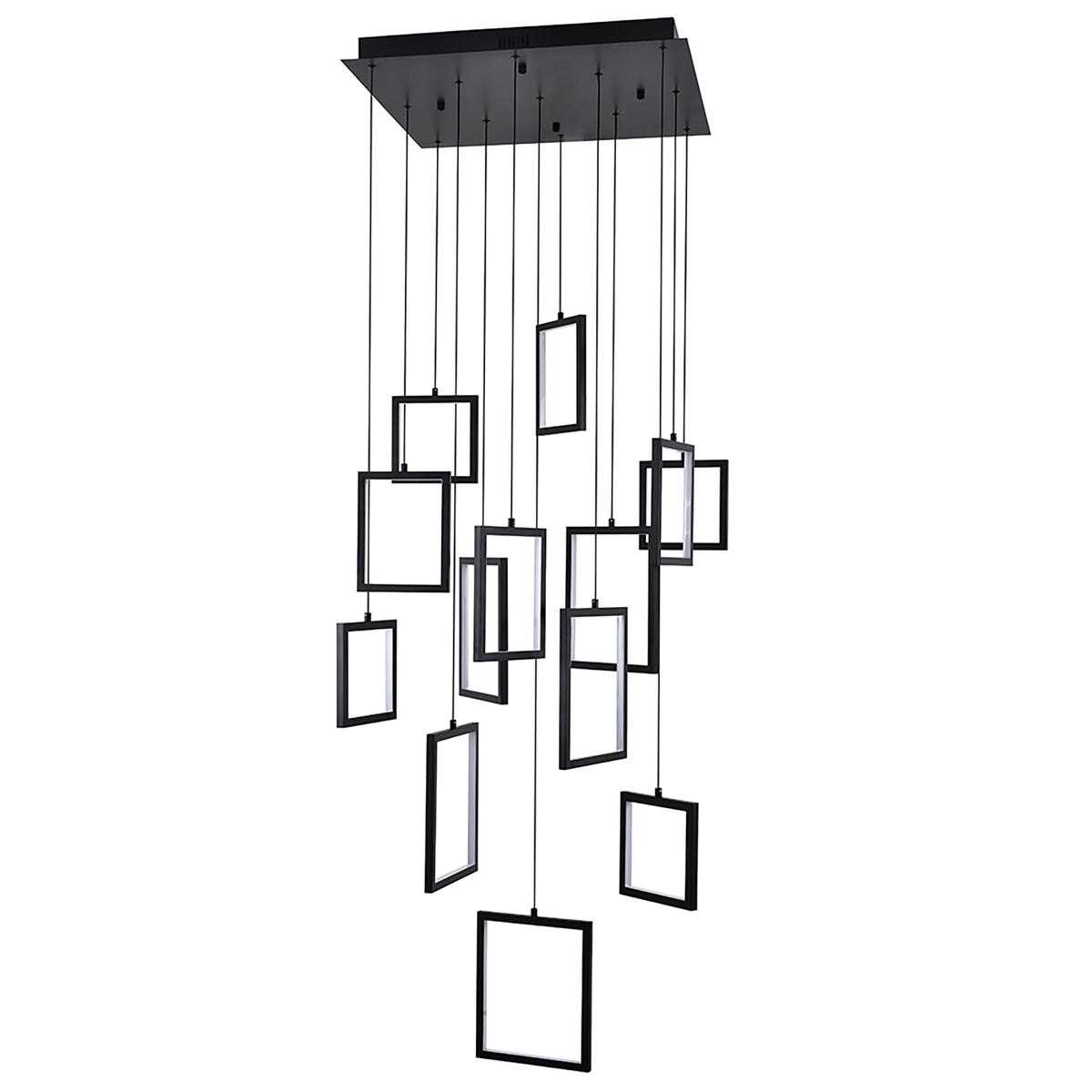 Dahli Black 160W 5000K 13 Light Pendant