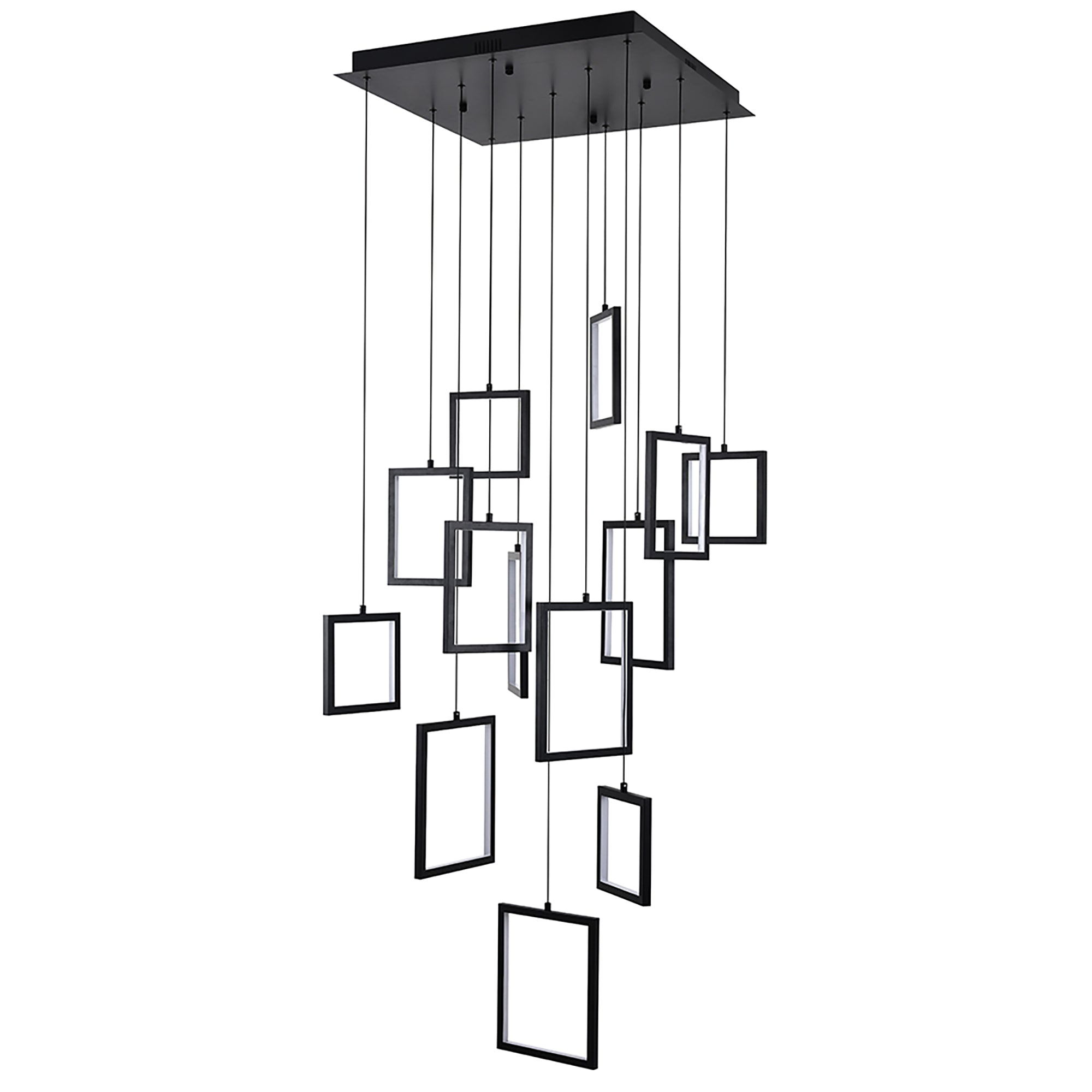 Dahli Black 160W 5000K 13 Light Pendant