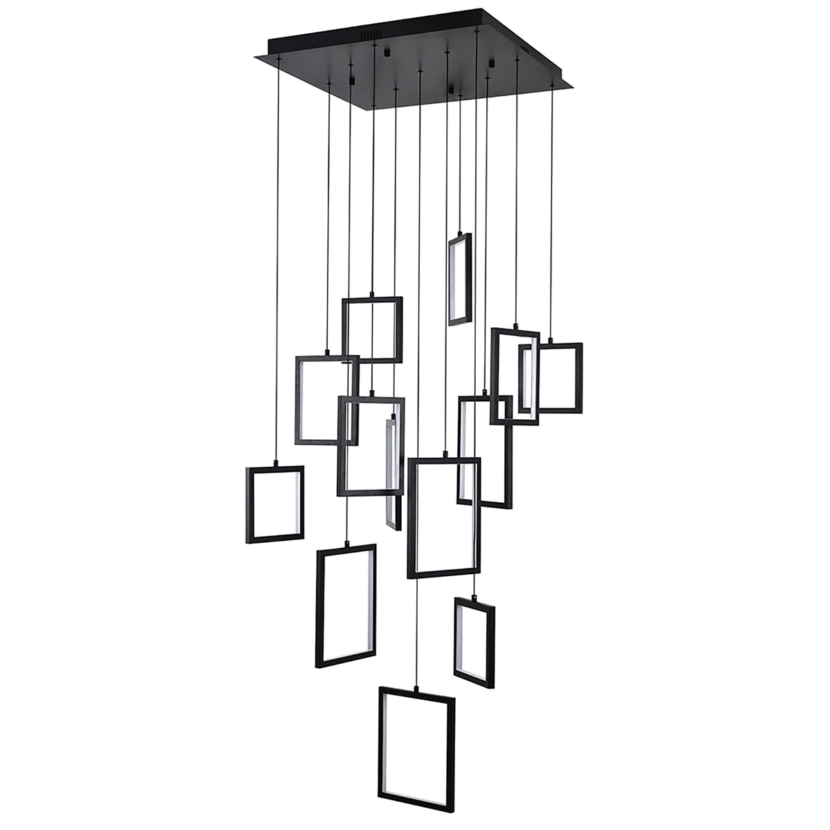 Dahli Black 160W 5000K 13 Light Pendant